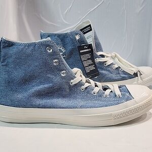 NEW Converse High-Top Denim Sneakers in Blue and White SZ 13